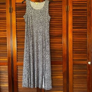 Michael Kors Black and White Patterned Maxi Dress